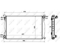 NRF 58359 Radiator, engine cooling for AUDI