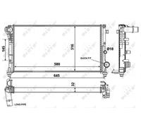 NRF 58376 Radiator, engine cooling for FIAT