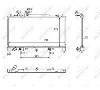 NRF 58561 Engine radiator
