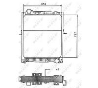 NRF 58926 Radiator, engine cooling for ,MERCEDES-BENZ