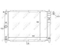 NRF 59122 Radiator, engine cooling for DAEWOO