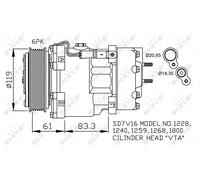 NRF 32198 Air conditioning compressor
