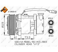 NRF 32275 Air conditioning compressor