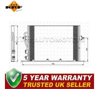NRF Air Conditioning Condenser Fits Ford Mondeo Cougar 1.6 1.8 TD 2.0 2.5