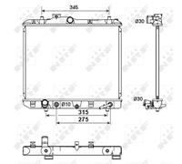 NRF Engine Coolant Radiator - 53158