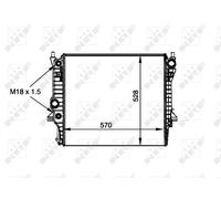 NRF Engine Coolant Radiator - 53805
