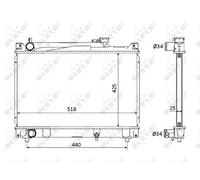 NRF Engine Coolant Radiator - 53882