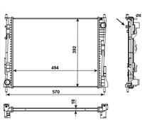 NRF Engine Coolant Radiator - 53992