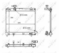 NRF Engine Coolant Radiator - 58384