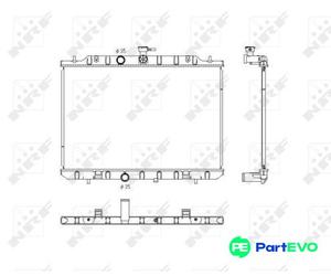 NRF ENGINE COOLING RADIATOR 53761 FOR NISSAN
