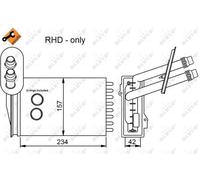 NRF Interior Heater Radiator 53402 - BRAND NEW - GENUINE - 5 YEAR WARRANTY