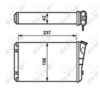 NRF Interior Heater Radiator 54238 - BRAND NEW - GENUINE - 5 YEAR WARRANTY