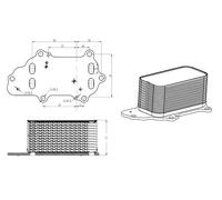 Engine oil cooler Water-cooled 31848 NRF for JEEP CHRYSLER
