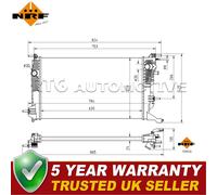 NRF Radiator Fits Renault Megane Scenic Grand CC 1.2 1.4 1.5 dCi + Other Models