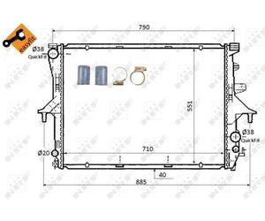 NRF Radiator for Audi Q7 TDi Quattro S Line BTR 4.1 March 2007 to March 2009