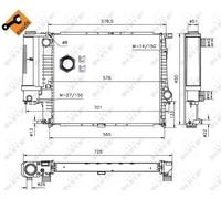 NRF Radiator for BMW 525 i Touring M50B25/M50B25TU 2.5 July 1991 to July 1996