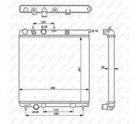 NRF Engine Radiator fits Citroën C3 II 2009-2016 1.4 1.6
