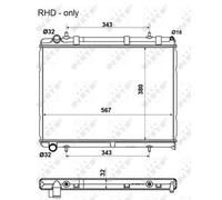 Radiator 53973 NRF 1330K1 1330S0 1330W4 133338 133343 Genuine Quality Guaranteed