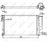 Radiator for Peugeot 306 1.4 Litre Petrol April 1993 to April 2001 Genuine NRF