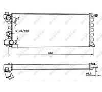 NRF Radiator for Fiat Panda 156A2.100/156A3.100 1.0 January 1986 to January 1989