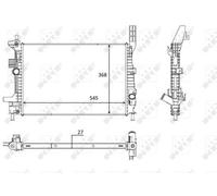 Radiator fits FORD TRANSIT CONNECT V408 1.0 2013 on NRF 1766348 1804849 1830145
