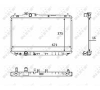 NRF Engine Radiator fits Honda