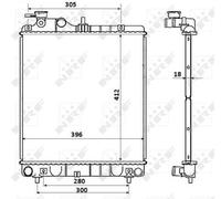 NRF Radiator for Hyundai Amica G4HG 1.1 Litre August 2003 to August 2007