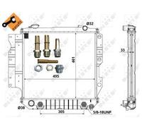 NRF Radiator for Jeep Wrangler S01 / ERH 4.0 Litre August 1996 to August 2007
