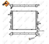 NRF Radiator for Land Rover Defender 200 TDi 11L 2.5 August 1990 to August 1998