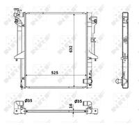 NRF Radiator for Mitsubishi L200 4D56T 2.5 Litre April 2010 to April 2015