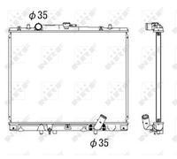 NRF Radiator for Mitsubishi Shogun Sport 4Work 4D56 2.5 July 2001 to June 2001