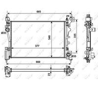 NRF Radiator for Peugeot Bipper Tepee KFV(TU3A) 1.4 Litre April 2008 to Present