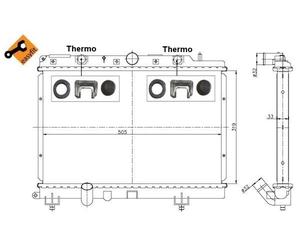 NRF Radiator for Rover 25 20T2N 2.0 Litre Diesel October 1999 to October 2005