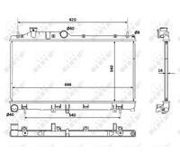 NRF Radiator for Subaru Impreza WRX STi 2.5 Litre January 2008 to January 2013