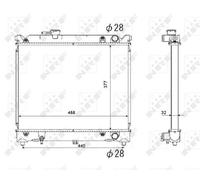 NRF 53566 Engine radiator