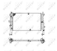 NRF Radiator for Vauxhall Meriva 1248cc CDTi 1.3 January 2003 to January 2009