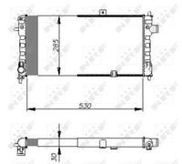 Radiator fits OPEL ASCONA C 2.0 86 to 88 Manual Transmission NRF 1302015 Quality