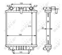 NRF 59125 Engine radiator
