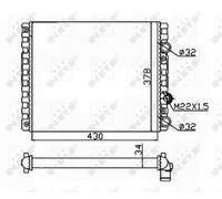 NRF Radiator for VW Lupo Sport AFK/ANM/AQQ/AUB 1.4 August 1999 to August 2005