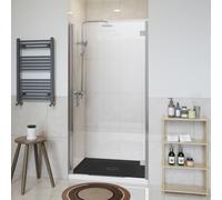 NRG 1000mm Chrome Framed Bathroom Shower Enclosures Hinged Door with 1000x900mm SMC Rectangle Black Shower Tray