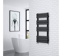 NRG 1000x450 Flat Panel Heated Towel Rail Bathroom Rad Radiator Black