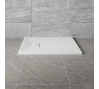 NRG 1000x700mm White Non-Slip SMC Rectangle Bathroom Shower Tray