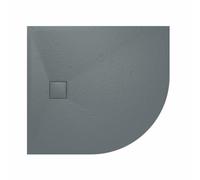NRG 1000x900mm Anthracite Offset Quadrant Wetroom Shower Base Tray SMC | Easy to Clean, Slip Resistance, Shower Enclosure Cubicle Base Tray, Durable Shower Tray for Shower Door, Wetroom