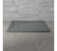 NRG 1000x900mm Anthracite SMC Rectangle Shower Tray Slip-Resistance Bathroom Shower Enclosure Base Tray