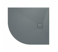 NRG 1000x900mm Offset Quadrant Anthracite Wetroom Shower Base Tray SMC | Slate Effect, Slip Resistance, Easy to Clean, Shower Enclosure Base Tray, Durable Shower Tray for Shower Door, Wetroom