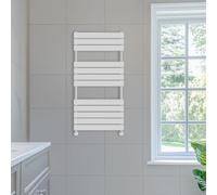 NRG 1200 x 600 mm Designer Flat Panel Heated Towel Rail Radiators Chrome Bathroom Radiator