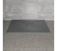 NRG 1200x1000mm Anthracite SMC Rectangle Shower Tray Slip-Resistance Bathroom Shower Enclosure Base Tray