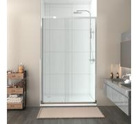 NRG 1200x1900mm Single Sliding Shower Shower Enclosures Door Chrome Framed