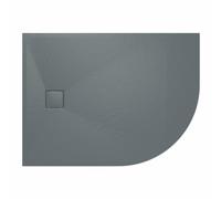 NRG 1200x900mm Anthracite Offset Quadrant Wetroom Shower Base Tray SMC | Easy to Clean, Slip Resistance, Shower Enclosure Cubicle Base Tray, Durable Shower Tray for Shower Door, Wetroom