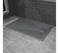 NRG 1200x900mm Anthracite Shower Base Non-Slip SMC Rectangle Shower Tray with Fast Flow Waste for Bathroom Enclosures